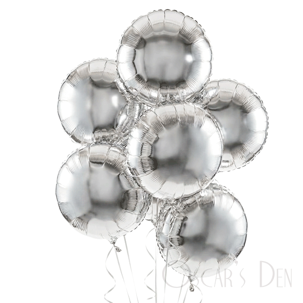 Silver Round Foil Balloons
