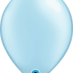 11" pearl light blue latex balloon