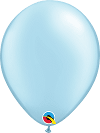 11" pearl light blue latex balloon