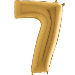 Gold number 5 helium balloon