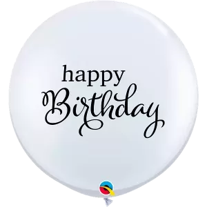 giant happy birthday round helium balloon