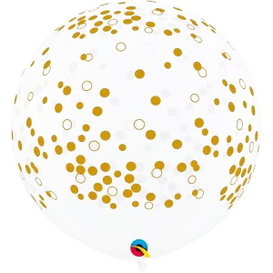 confetti dots large round helium balloon