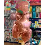 arrangement-rose gold-foil-helium-balloon