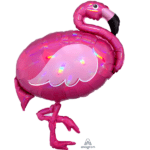 pink flaming inflated party balloon