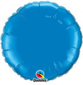 round blue foil balloon