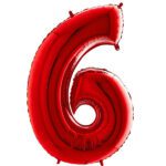 red-number-6-helium-balloon
