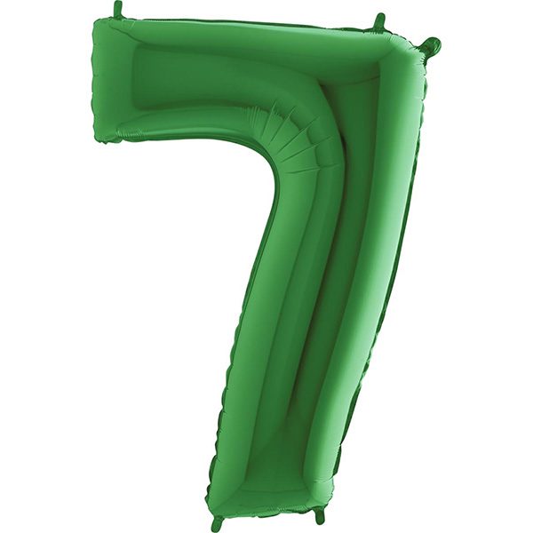 green number 7 helium balloon