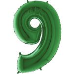 green number 9 helium balloon