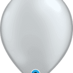silver latex balloon