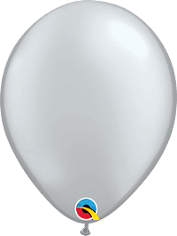 silver latex balloon