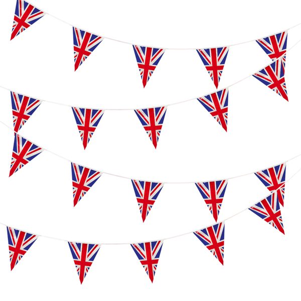 10m Great Britain triangle shaped bunting.