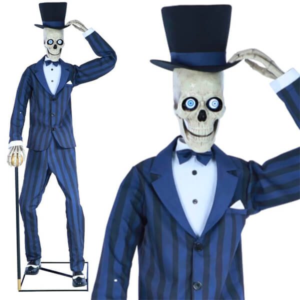 Halloween animated skeleton tall figure